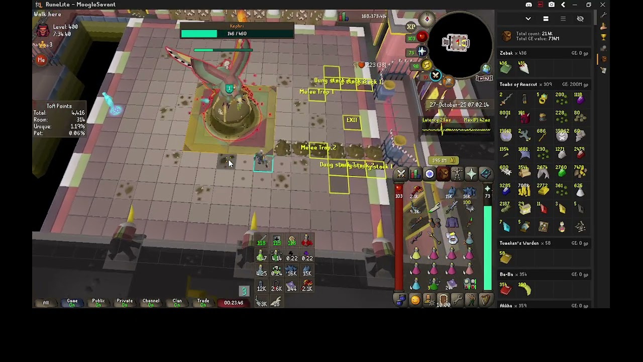 Oldschool Runescape Tombs of Amascut 400 Invocation Level Shadowless Sub 40