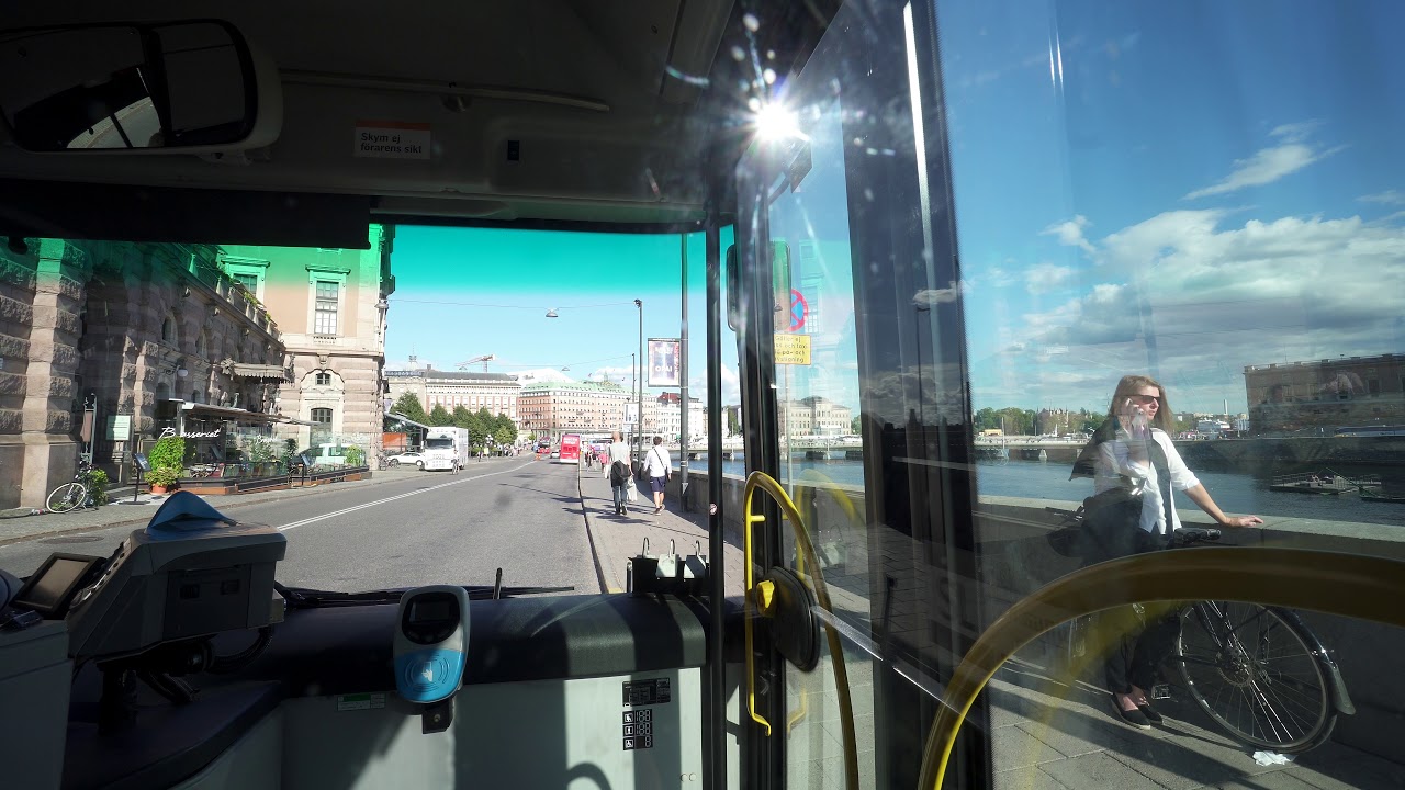 Sweden, Stockholm, bus 56 ride from Kungsgatan to Londonviadukten