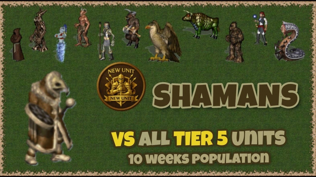 NEW UNIT! Shamans vs all Tier 5 basic units | Heroes 3 Horn of the Abyss