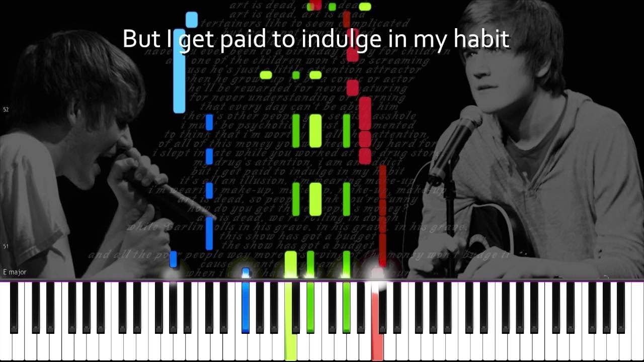 Bo Burnham // art is dead. | LyricWulf Piano Tutorial on Synthesia