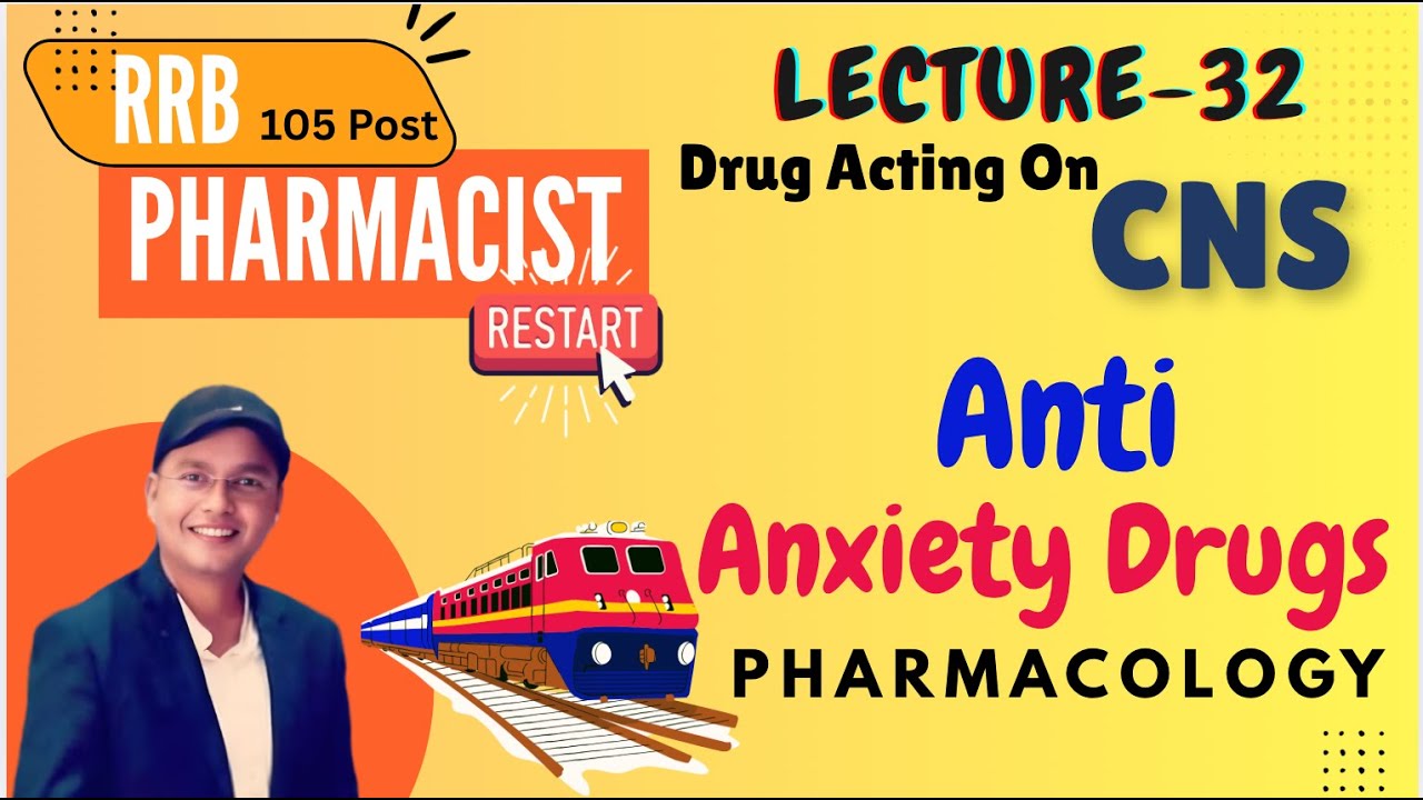 L-32, Anti Anxiety Drugs, Pharmacology, RRB Pharmacist ,105,  UPSC Drug Inspector, Vacancy Lecture