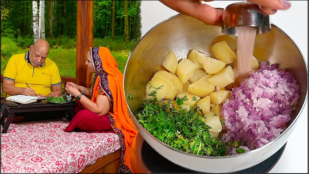 ४ आलू उबालकर आज मैने बनाया टिफिन या सुबह के नाश्ते के लिये एक हल्का-फुल्का नाश्ता | Tiffin+Breakfast