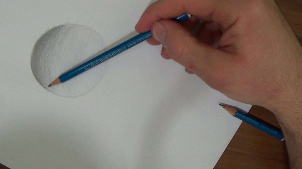 تعليم الرسم كيفية رسم الكرة وتظليلها بالقلم الرصاص