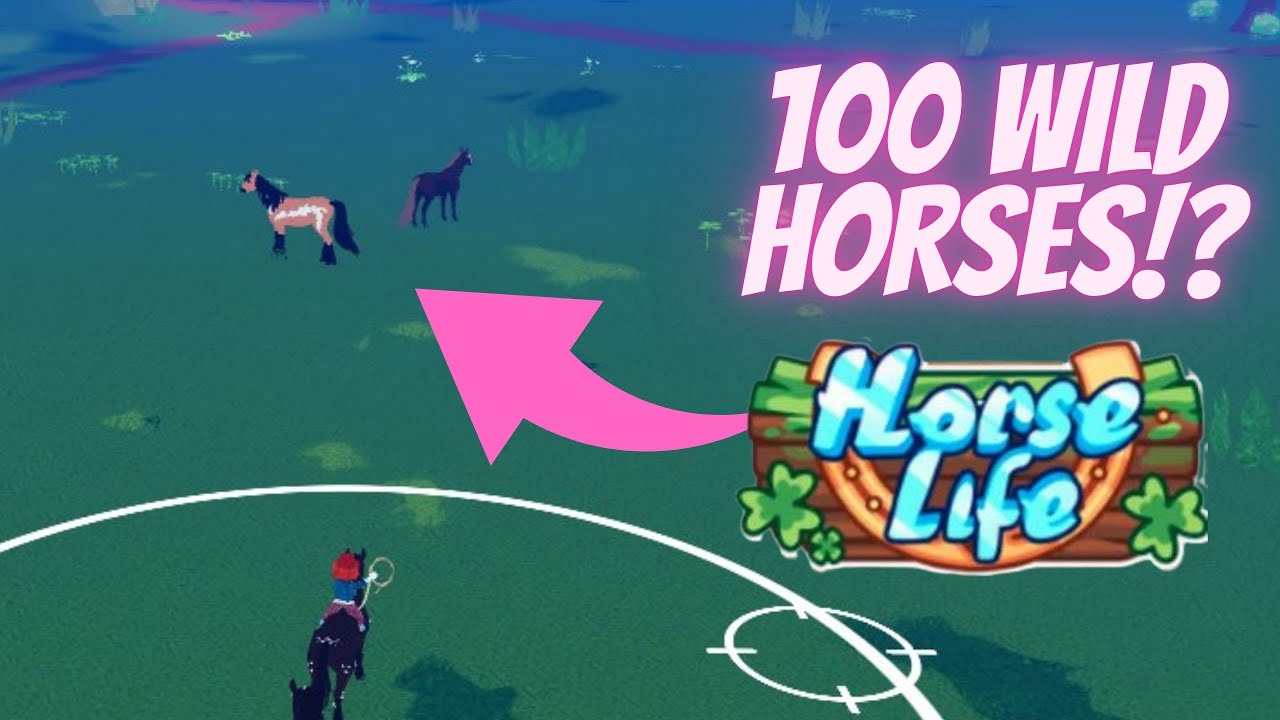CATCHING 100 WILD HORSES WITH A LASSO! HORSE LIFE ROBLOX