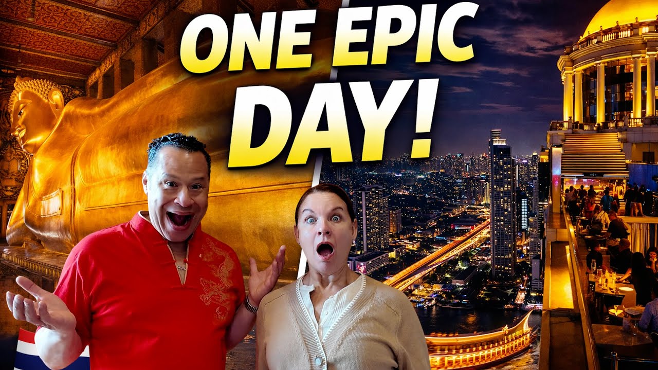 How to See Bangkok in 1 Day FROM A CRUISE SHIP! | Private Tour to Sky Bar & Reclining Buddha