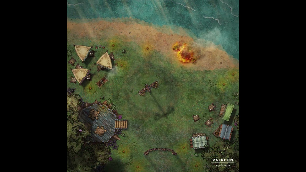 Midsummer Festival battle map with Foundry VTT support &ndash; Animated JPG/WEBM