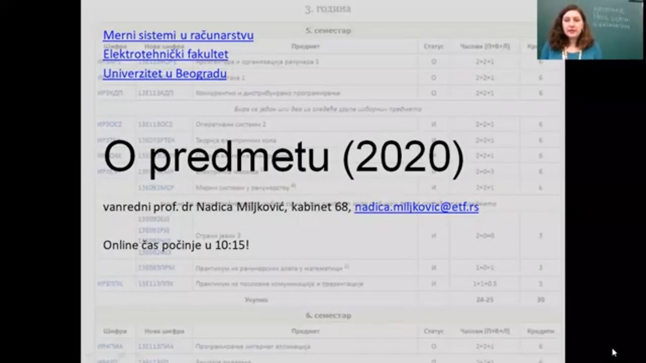 MSR - Uvodno predavanje, čas 01