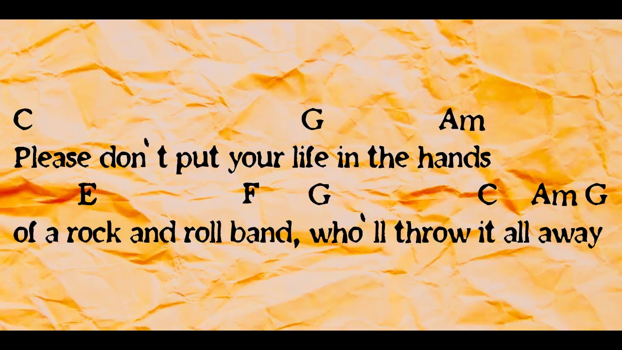 Oasis don't look back in anger chord