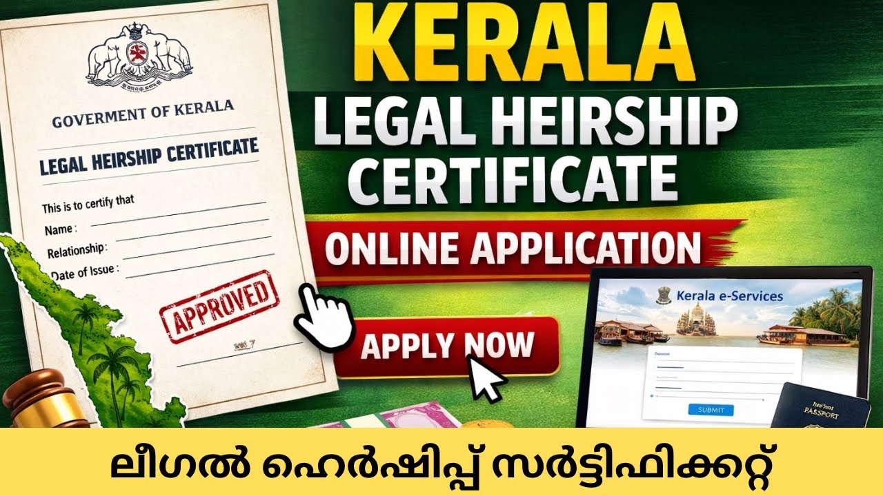 ✅ Kerala Legal Heirship Certificate Online Application Malayalam | How to Apply | Step by Step Guide