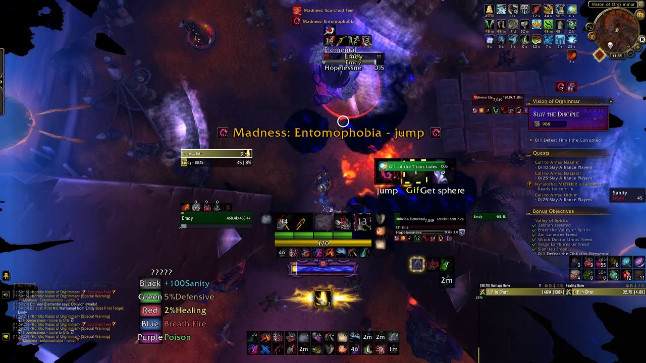 Assassination Rogue 8.3 - Horrific Vision Ogrimmar solo full clear - 5 Mask all Mobs and Chests