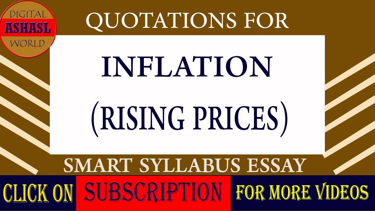 Top 30 Quotations for Inflation || Quotations for Inflation || Inflation Essay || ALP English Essay