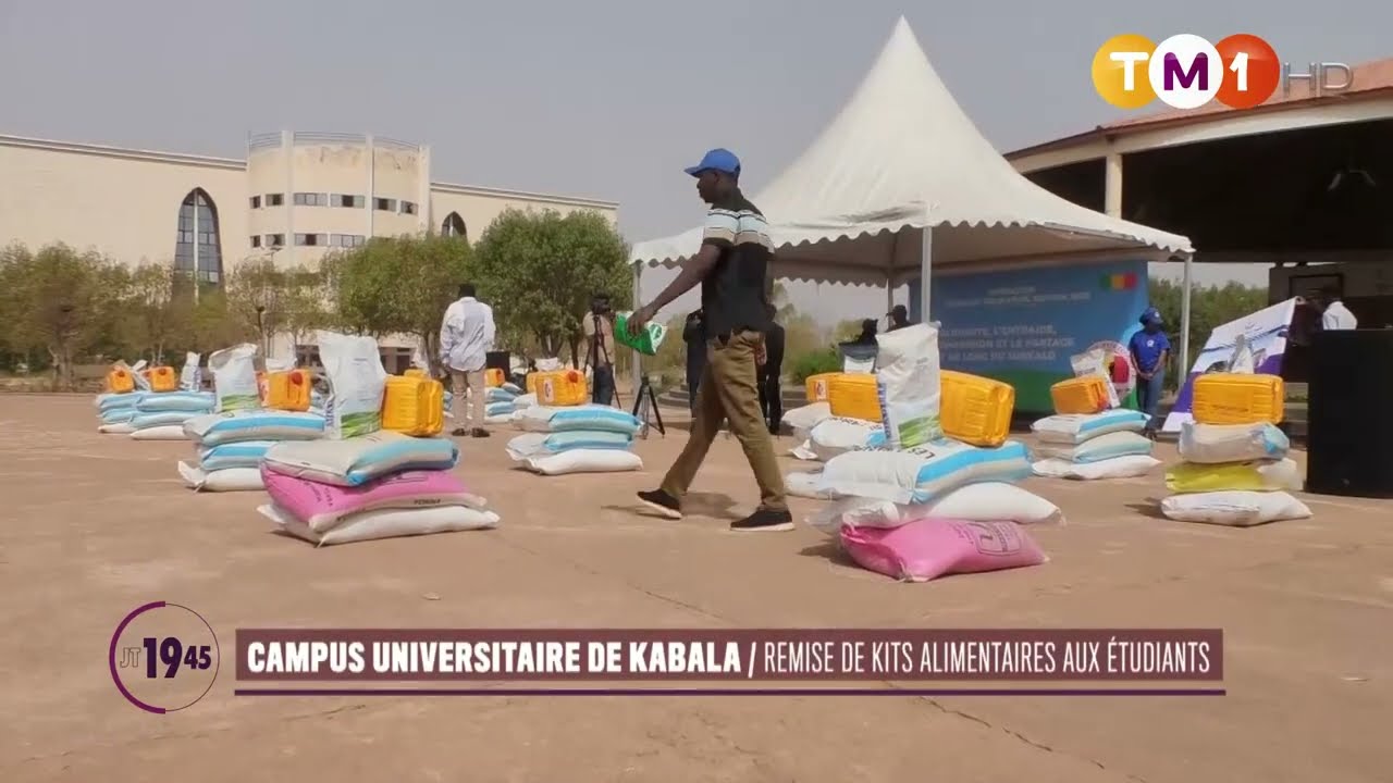 TM1 News - Campus universitaire de Kabala : remise de kits alimentaires aux étudiants