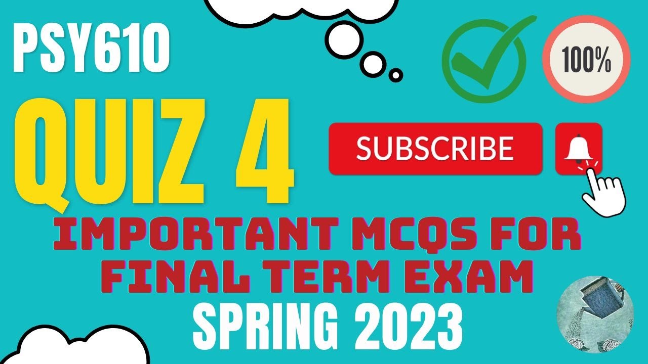 PSY610 || Neurological Basis of Behavior || Quiz 4 MCQs || 100% Accurate Answers || Exam Prep