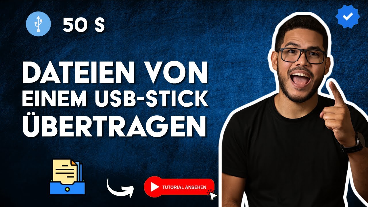 Wie DATEIEN von einem USB-SPEICHER auf ein LAPTOP oder PC ÜBERTRAGEN in 50 S