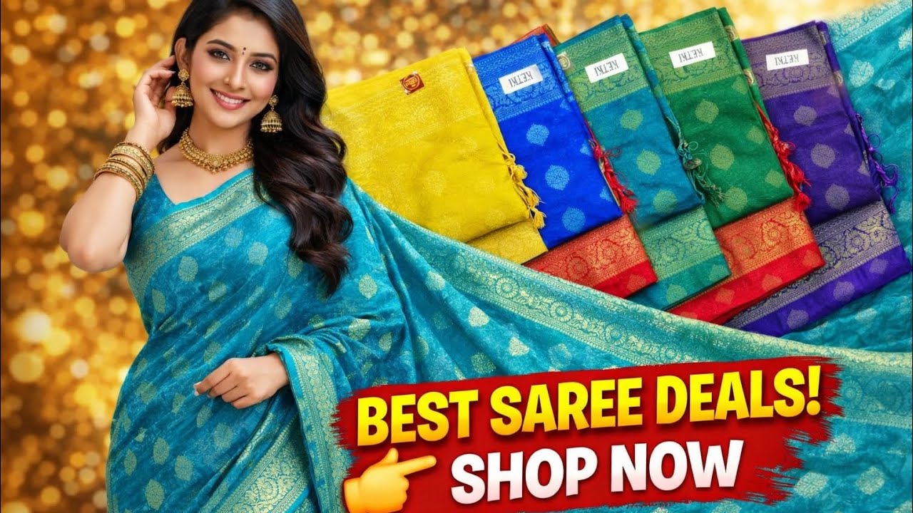 Most Demanding Saree Design 2026 🔥 Elegant Party Wear Saree @GoldenGirlsCosmetic 