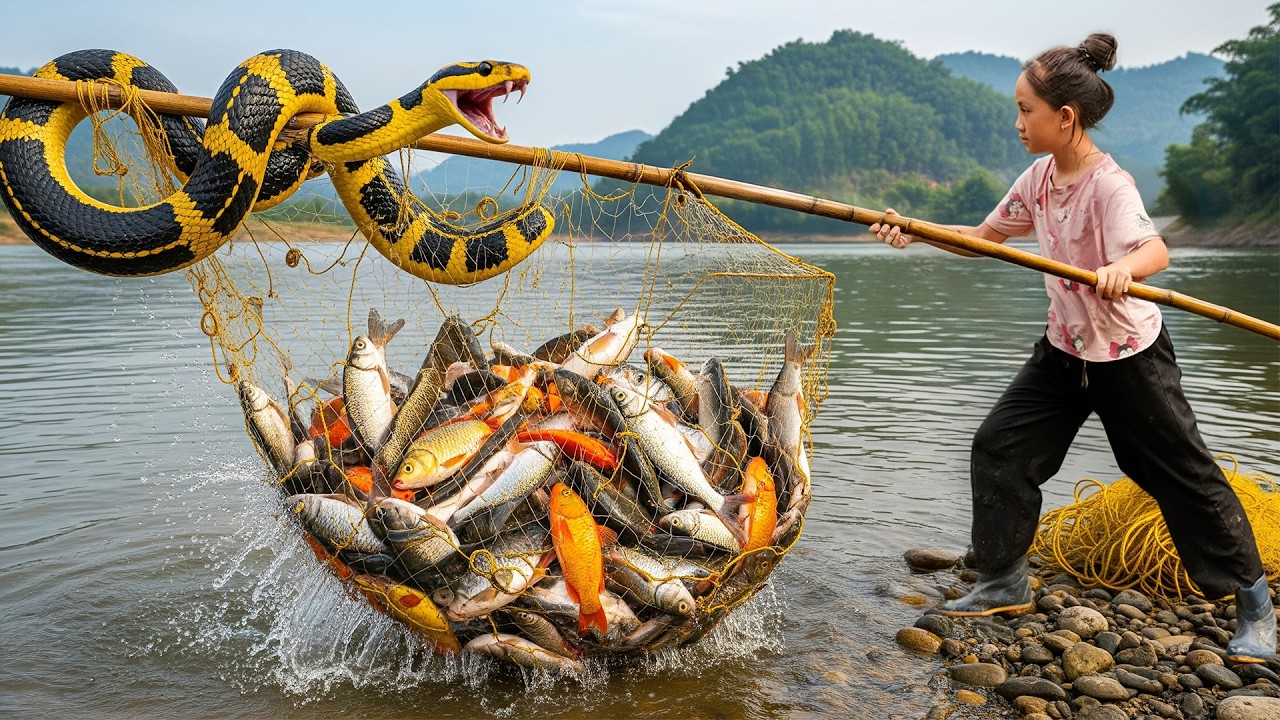 Harvesting 1000+ GIANT Fish - How to Make and Use Bamboo Traps to Catch GIANT Fish | HUGE Catches!