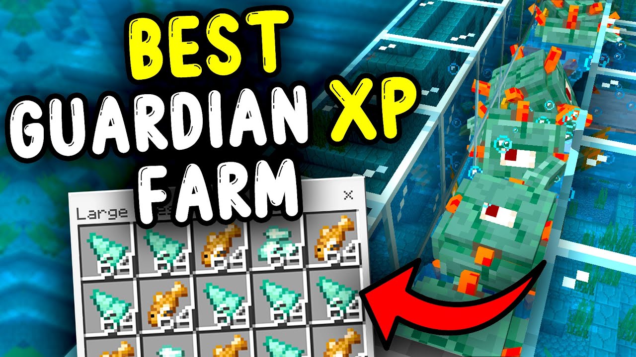 BEST GUARDIAN XP Farm Minecraft Bedrock 1.21!