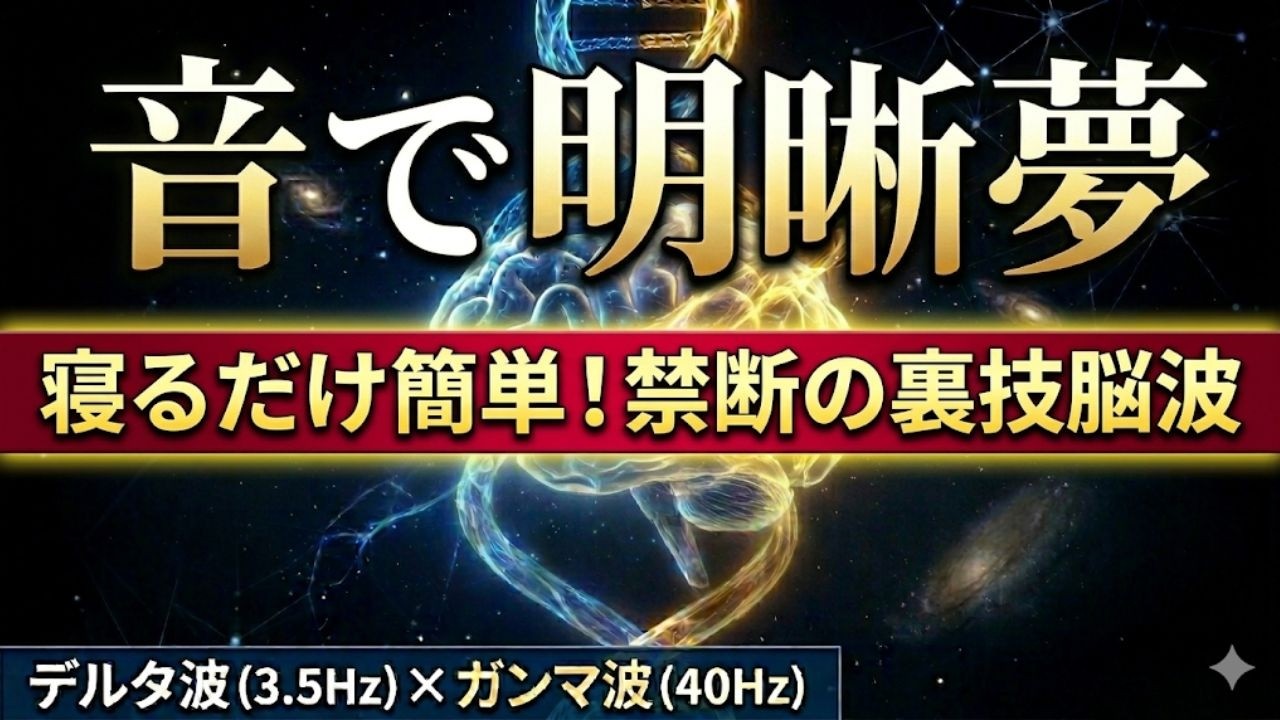 音で見る明晰夢｜デルタ波×ガンマ波の「二重構造」で脳波を整え、夢を支配する【図解あり】