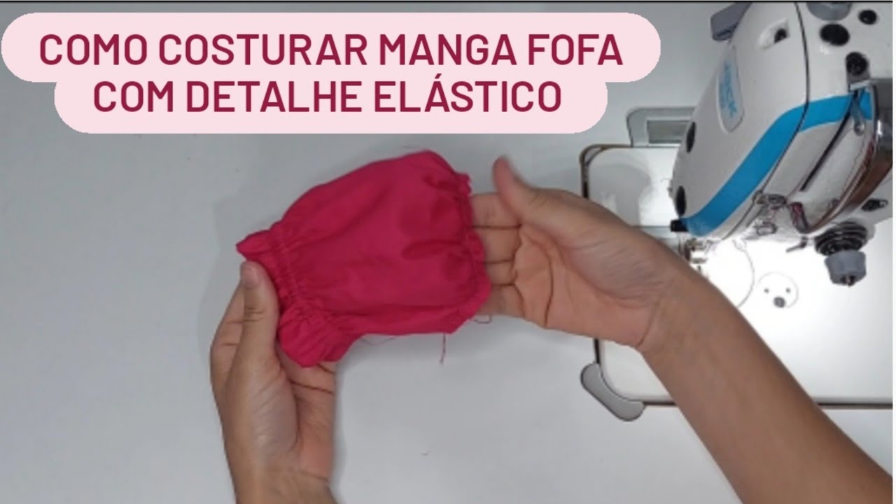 COMO COSTURAR MANGA FOFA COM DETALHES DE ELÁSTICO #vestidoinfantil #costura