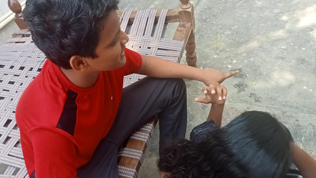 My son doing by her sister nitpicking heavy hair real sound/in telugu/@ramakitchenandvlogs6874