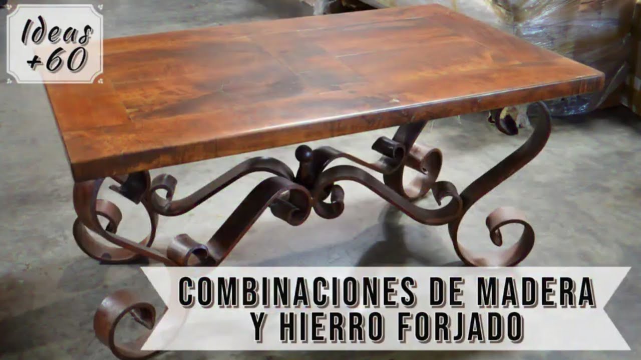 +60 IDEAS con COMBINACIONES de MADERA y HIERRO FORJADO - WROUGHT IRON AND WOOD COMBO IDEAS