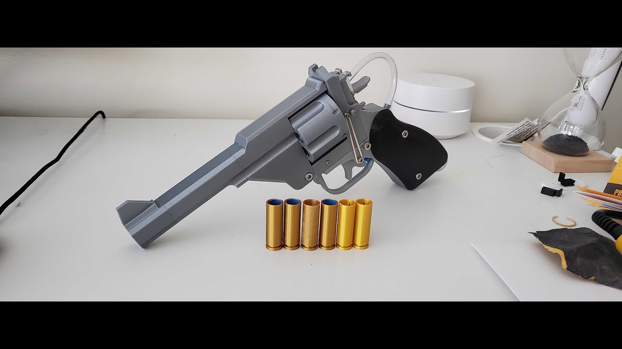 [3D Printed] CO2 Blow Gun Revolver