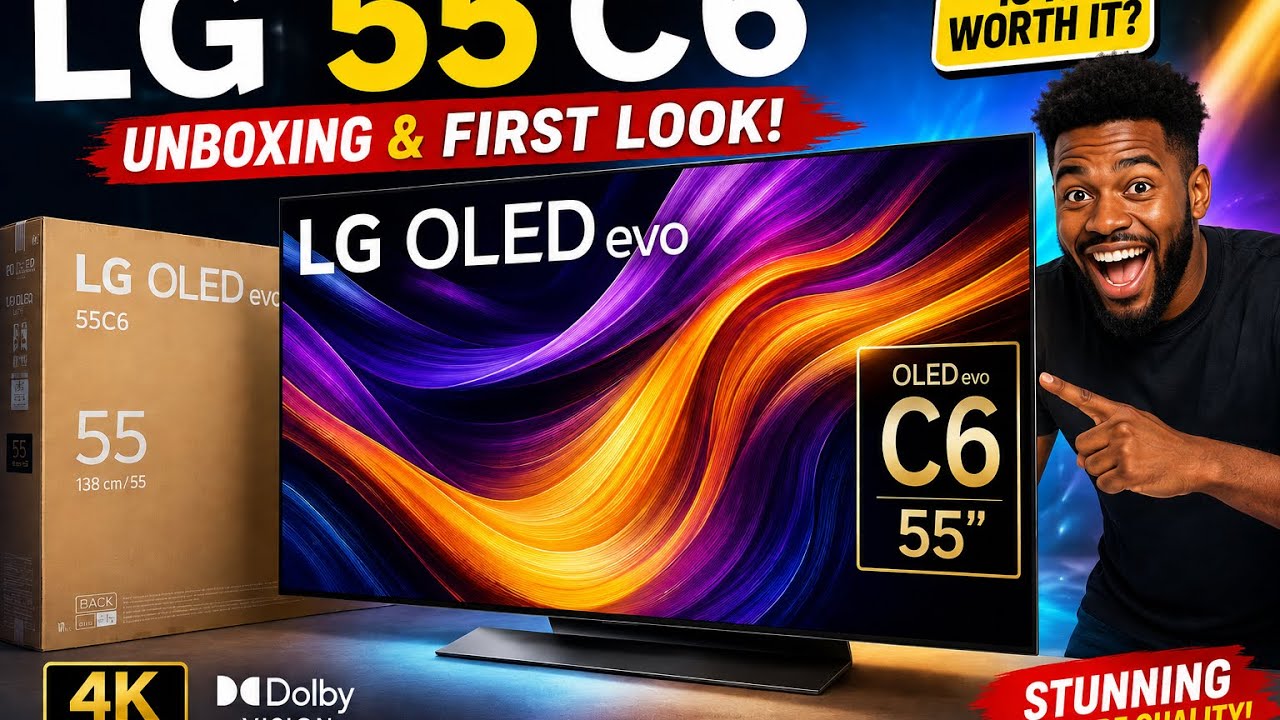 Распаковка и первый взгляд на OLED-телевизор LG 55C6 | Полные характеристики, возможности и качес...