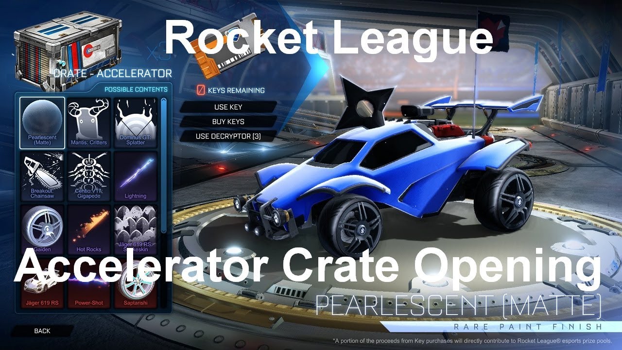 Rocket League Accelerator Crate Opening