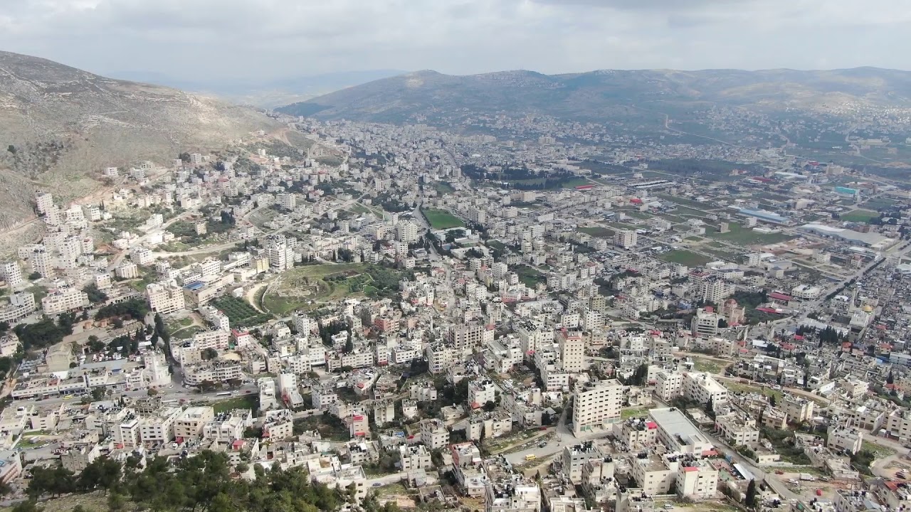 Drone view of Nablus