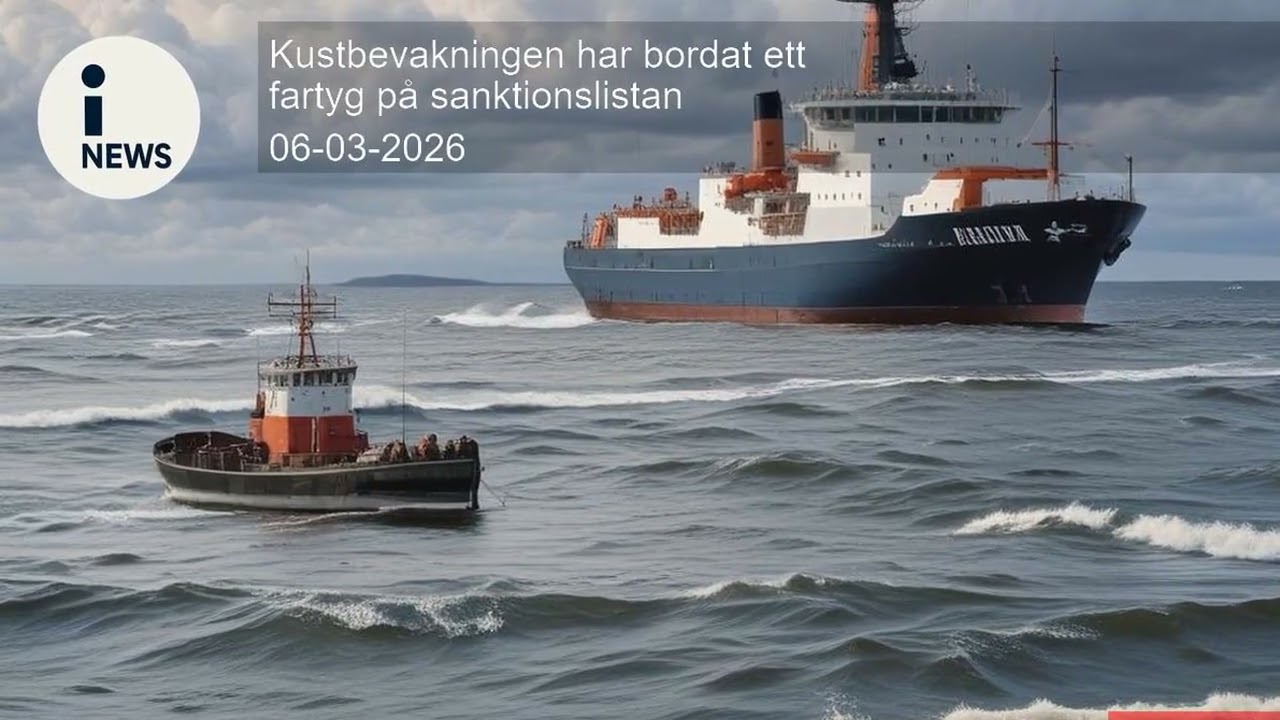 Kustbevakningen har bordat ett fartyg på sanktionslistan