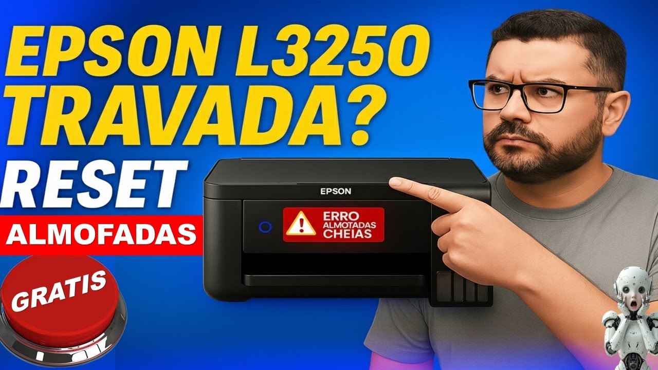 Como Fazer Reset Impressora EPSON L3250 Erro das Almofadas Cheias. (Atualizado 2025)