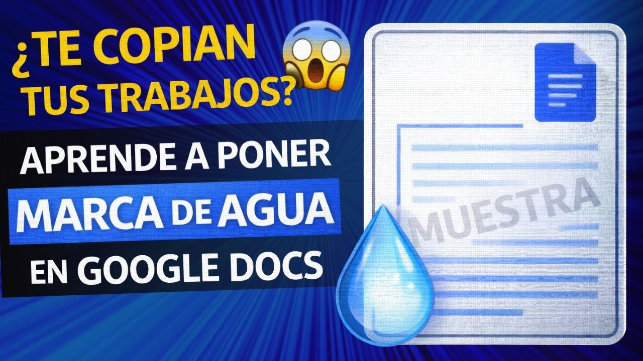 🔥Cómo Poner Marca de Agua 💧Protege tus Documentos📄 Evita Copias y Plagios