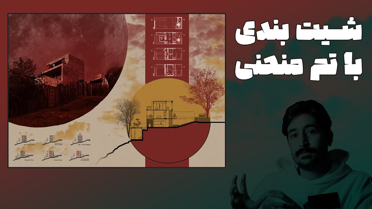 شیت بندی با تم منحنی (دایره ای) │ تکنیک های فتوشاپ و ترکیب بندی