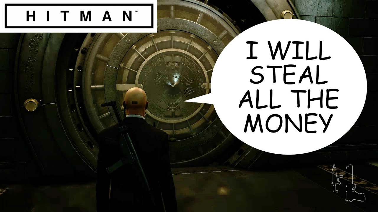 Open vault with crowbar, cause as much chaos as possible: Hitman NY