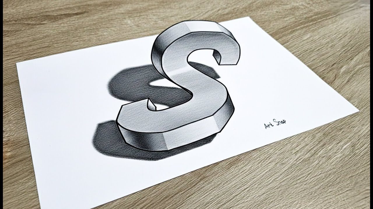 3D Letter S Drawing | Master the Twist Technique Today