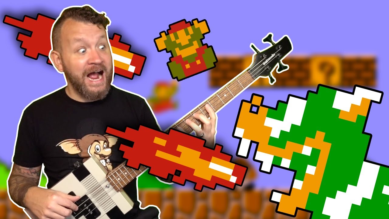 Custom BASS guitar made out of a Nintendo NES?! [Guitendo]