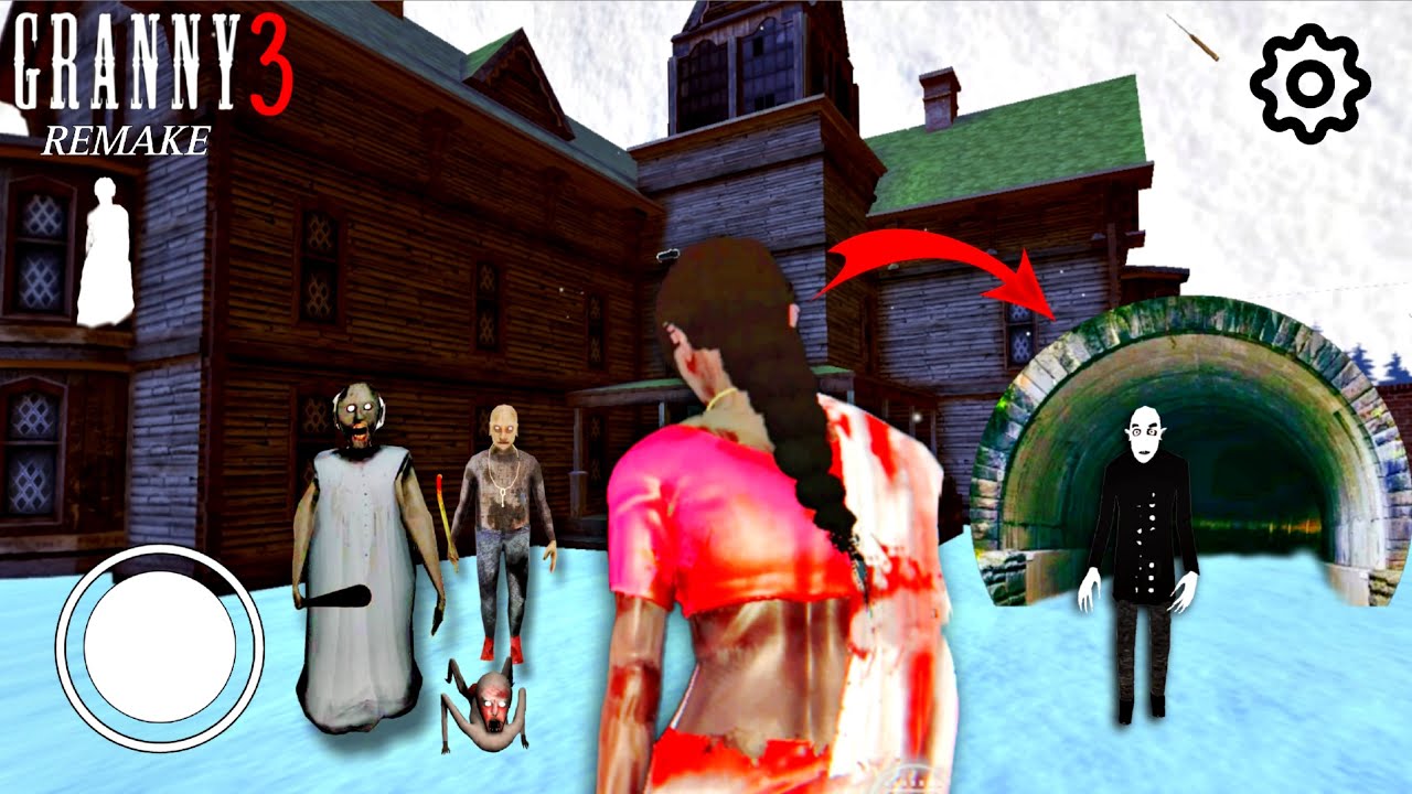 PLAYING AS KAMLA IN GRANNY 3 REMAKE || KAMLA FOUND A SECRET TUNNEL ESCAPE 