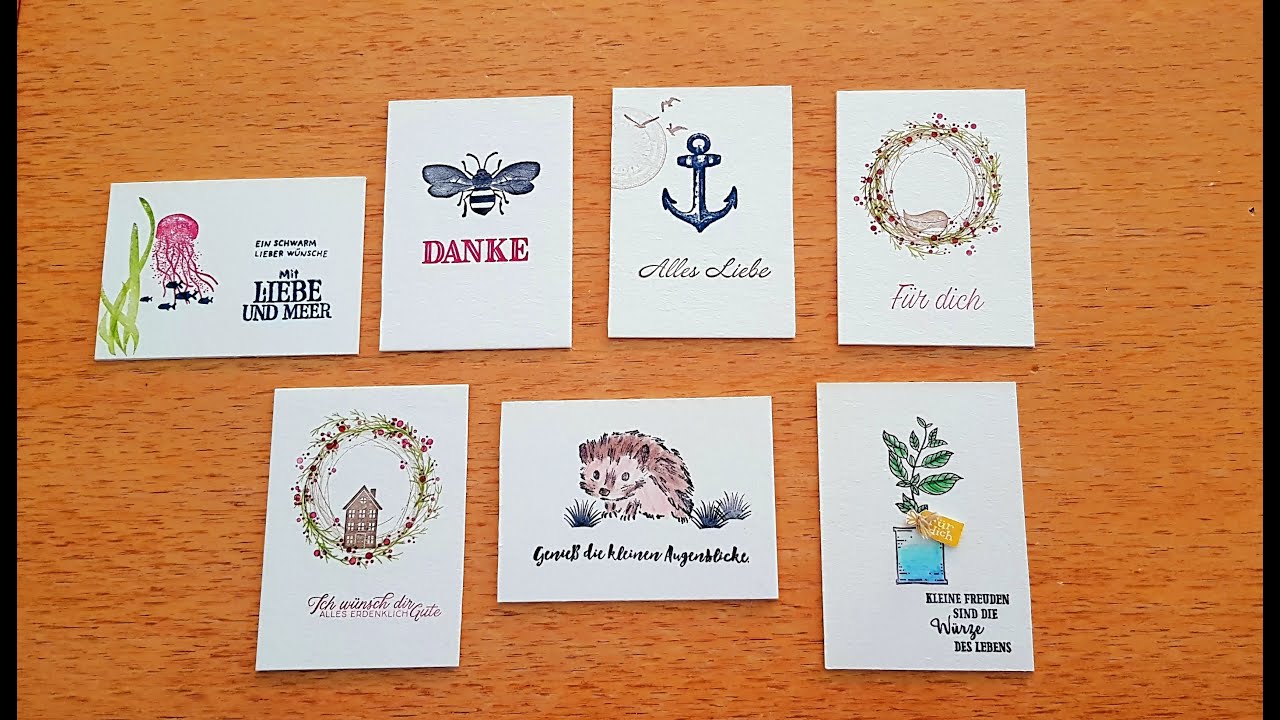 Tolle Postkartenideen aus Bierfilzpappe- für Euch zur Sammelbestellung