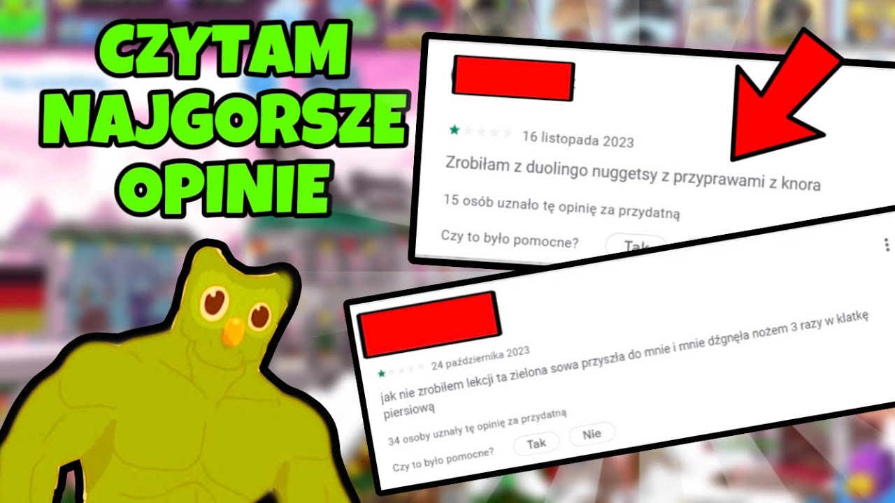 CZYTAM NAJGORSZE OPINIE O DUOLINGO 😂