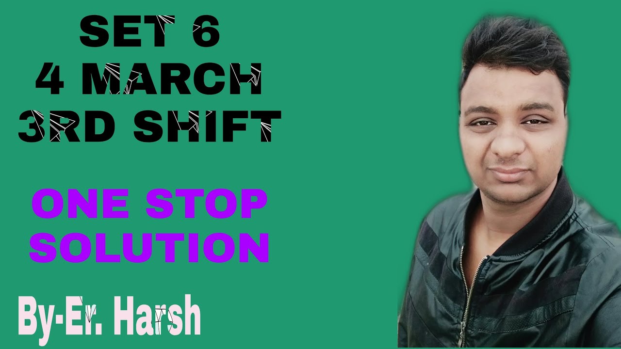 SSC CGL PRE4th march shift 3rd shift by Er. harsh