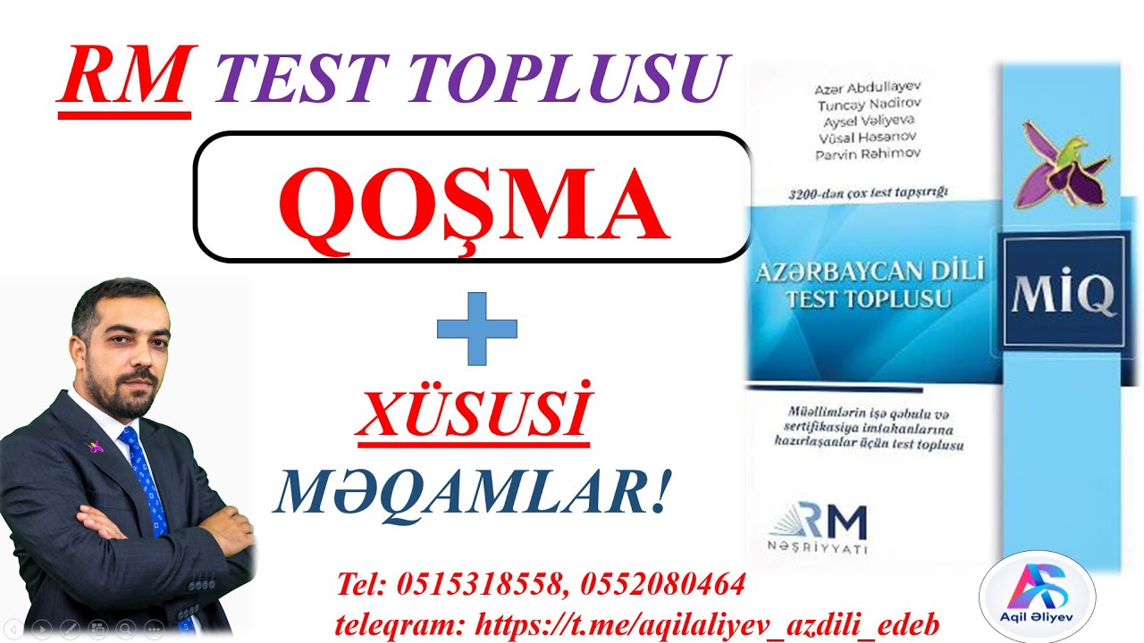 RM TEST BANK. QOŞMA. #miq #sertifikasiya #lesson #education #motivation