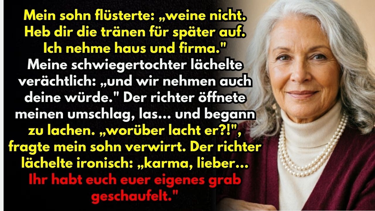 Mein Sohn und Schwiegertochter wollten mir alles nehmen &ndash; Haus, Firma, W&uuml;rde. Doch der Richter&hellip;