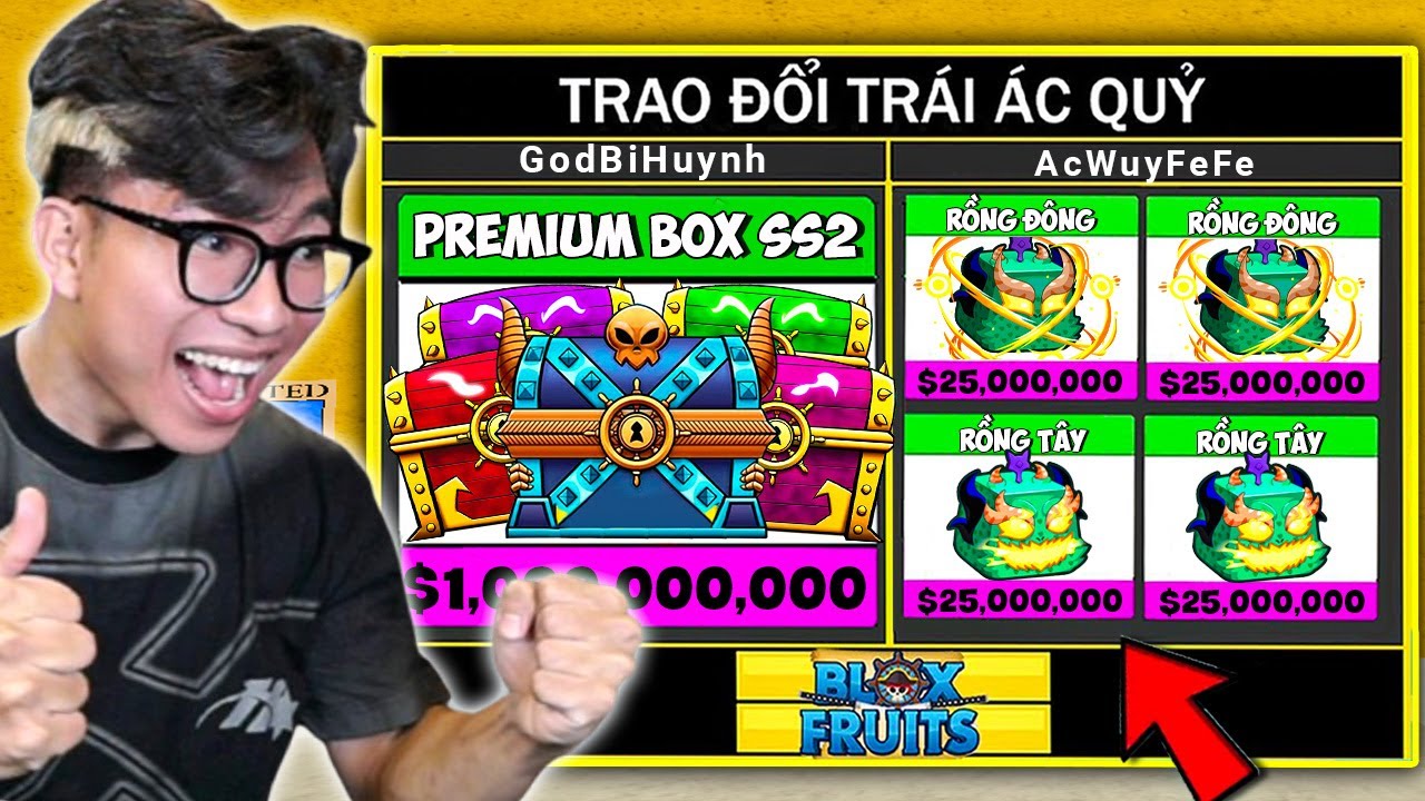 BI HUỲNH MỞ TẤT CẢ CODE HÒM TRÁI ÁC QUỶ ĐI TRADING VÀ CÁI KẾT SIÊU MAY MẮN TRONG BLOXFRUITS