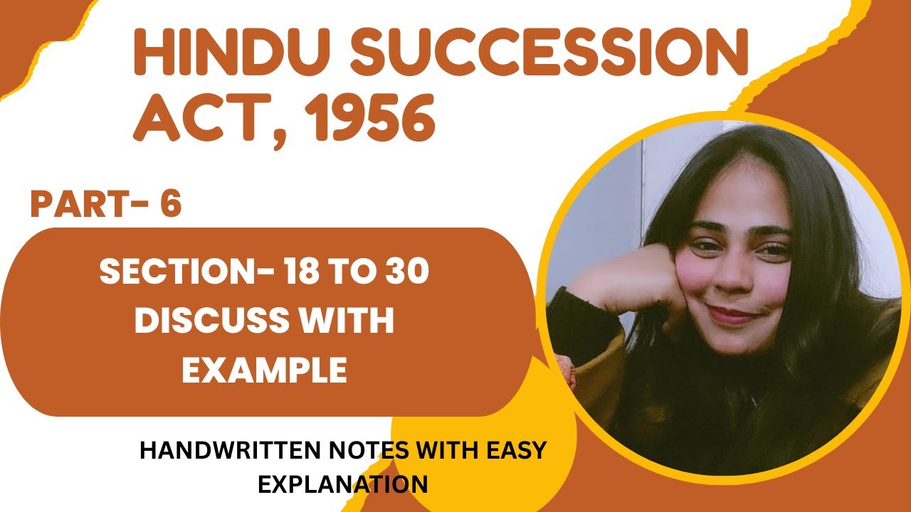 Hindu Law| Hindu Succession Act, 1956||Part- 6| Section-18 TO 30 briefly discuss with easy examples