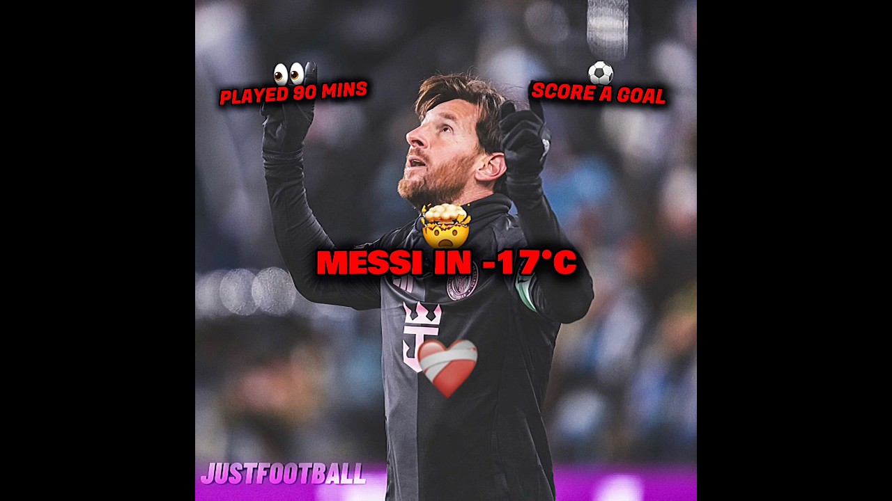 Messi in cold weather🤯