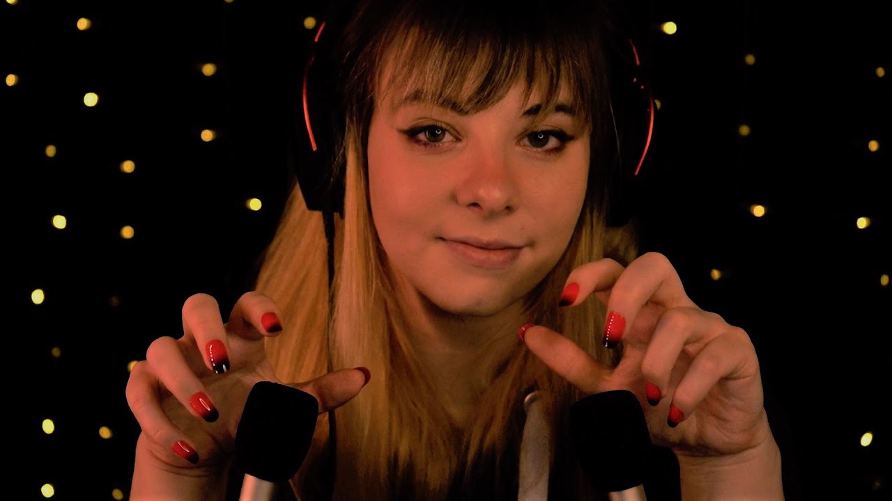 ASMR Mic Scratching mit kuscheligem Feuer Knistern und Flüstern (deutsch, german)