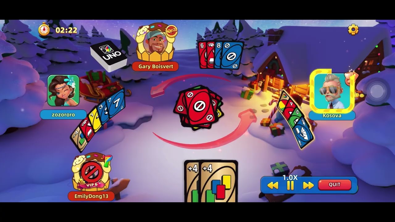 UNO Mobile Game with my friends and it is a good one. 