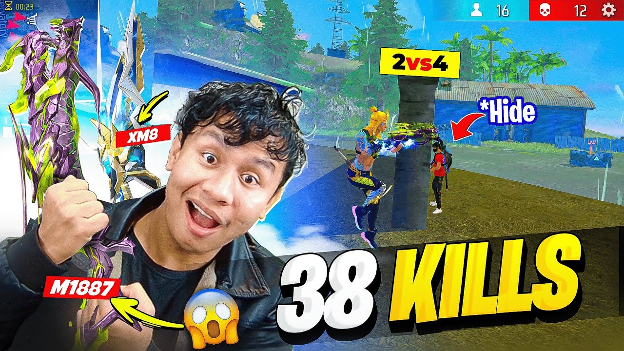 38 Kills in Duo Vs Squad ft. Free Fire Max 🔥 Tonde Gamer