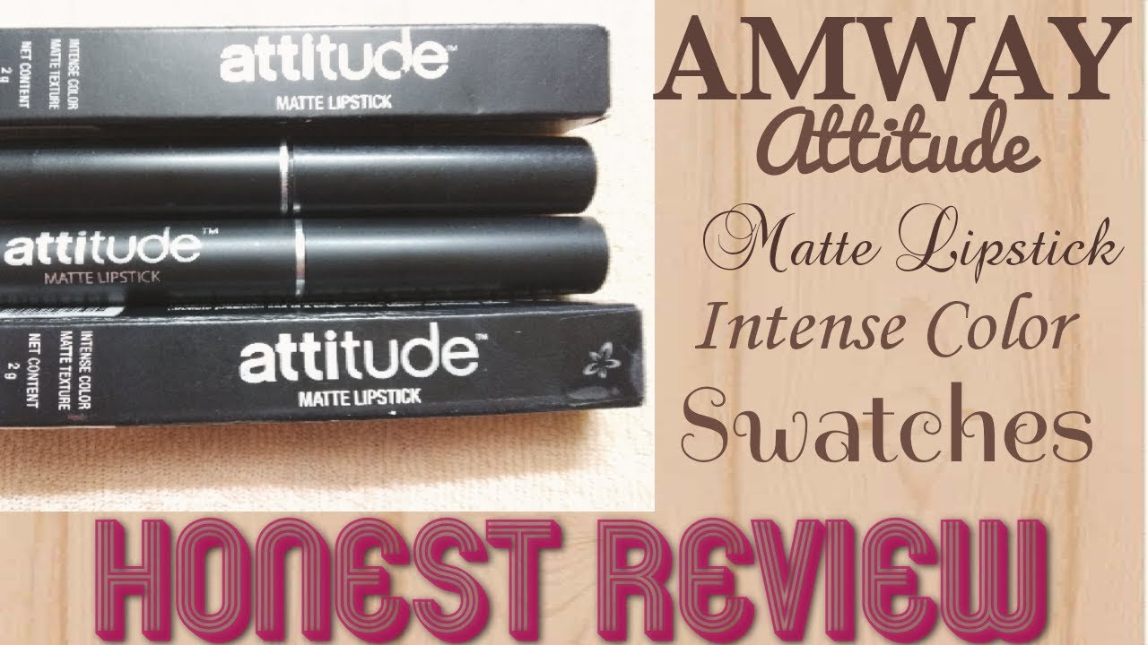 Amway Attitude Matte Lipstick | Review | Lipstick Swatches