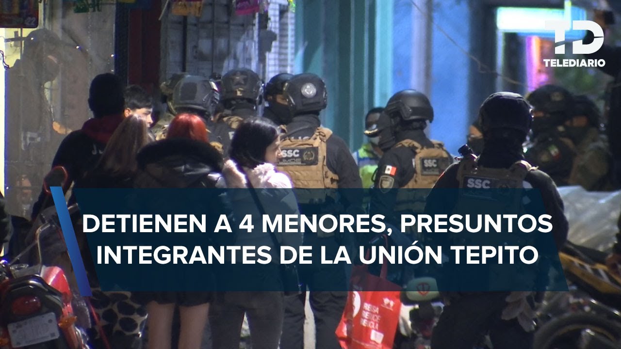 Caen 5 presuntos integrantes de La Unión Tepito en alcaldía Cuauhtémoc, CdMx; 4 son menores de edad